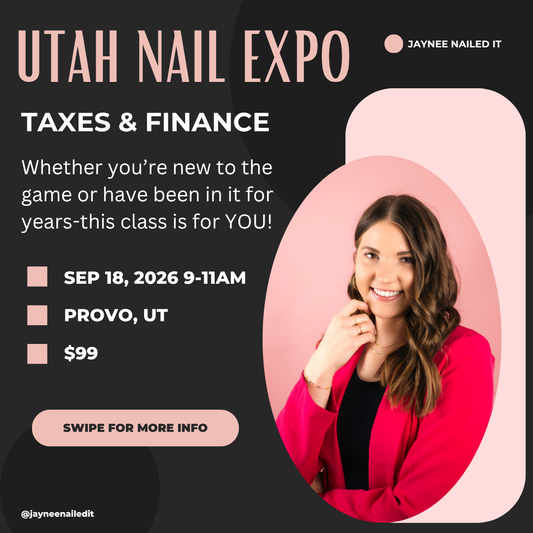 Utah Nail Expo-Taxes & Finance Workshop