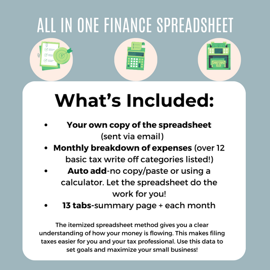 Finance Tracking Spreadsheet